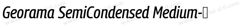 Georama SemiCondensed Medium字体转换